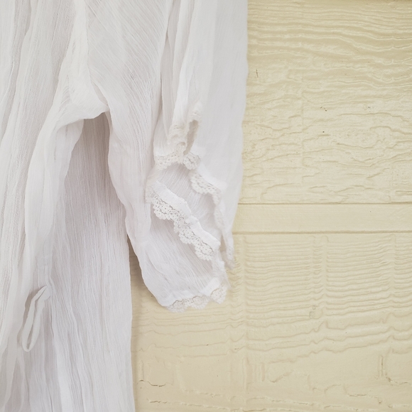 Lane Bryant Top  Gauze Boho Renaissance Blouse 18/20 Festival sheer top … - Picture 2 of 8